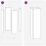  Vrtna saksija Maslinastozelena 20 x 20 x 75 cm Čelična vrata | shoptok.hr