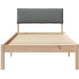 vidaXL Kovinska posteljna konstrukcija rjava in temno siva 90 x 200 cm, (5000084266) | Shoptok.si