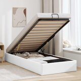 Maison Chic Otomanski Posteljni okvir - Enojna postelja - Postelja za odrasle brez vzmetnice bel 100x200 cm-J1909, (21767907) | Shoptok.si