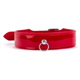DEVIL STICKS Patent Leather Collar with Lamb Leather Backing Red Cijene