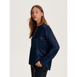 Reserved - Bluza od viskoze - mornarsko plava | shoptok.hr