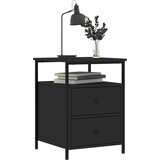  Noćni ormarići 2 kom crni 44 x 45 x 60 cm od konstruiranog drva | Eponuda.com