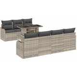  8-dijelni vrtni sofa set s jastucima svijetlosivi poli ratan 2-sjedalni vrtni sofa s pohranom i jastucima svijetlosivi poli rat | shoptok.hr
