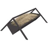 Hranilica za stoku Crna 111 x 76 x 38 cm Hladno valjani čelik | Eponuda.ba