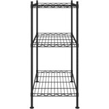 vidaXL 3-nadstropni regal 60x35x76 cm črn 150 kg | Shoptok.si