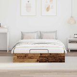  Otomanski krevet s pohranom Staro drvo 193 x 140 x 25 cm | shoptok.hr