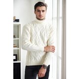 Dewberry 53285 Slim-Fit Fisherman Corded Thick Mens Sweater-CREAM | shoptok.hr