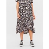 Pieces Purple-Black Floral Midi Skirt Dua - Women | shoptok.hr