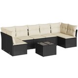 Maison Chic Seti vrtnega pohištva - Vrtna garnitura - Vrtni pohištvo set 8-delna z blazinami črn poli ratan, (21800710) | Shoptok.si