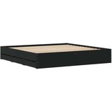 vidaXL Okvir kreveta s ladicama crni 160x200 cm konstruirano drvo | shoptok.hr