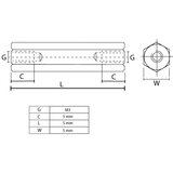  Distanzer Ž/Ž mesingani M3x5mm | Eponuda.com