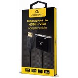 Gembird A-DPM-HDMIFVGAF-01 DisplayPort male to HDMI female + VGA female adapter cable, black | shoptok.hr