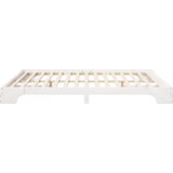 vidaXL Posteljni okvir Bela 180 x 220 cm Trdna borovina | Shoptok.si