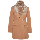 Trendyol Camel Limited Edition Premium Gold Button Detailed Wool Stamped Coat