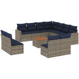  12-dijelni set vrtnih sofa od poliratana s jastucima sivi | shoptok.hr
