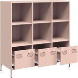 vidaXL Visoka komoda ružičasta 101,5x39x103,5 cm od čelika | shoptok.hr