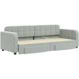 vidaXL Dnevni krevet na razvlačenje svjetlosivi 80 x 200 cm baršunasti | shoptok.hr