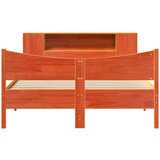vidaXL Posteljni okvir brez vzmetnice voščeno rjav 160x200 cm borovina | Shoptok.si