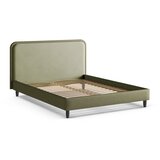 Micadoni Zelena oblazinjena zakonska postelja z letvenim dnom 200x200 cm Aveline – | Shoptok.si