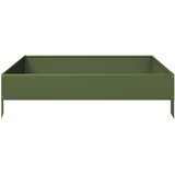  Povišena vrtna gredica maslinastozeleni 100x100x26 cm čelik | Eponuda.com