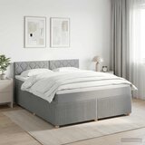  Boxspring krevet s madracem Svjetlosiva 140 x 200 cm Tkanina | shoptok.hr