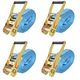 vidaXL Tovorni vezni trak 4 kosi 4 tone 8mx50mm oranžne barve Cene