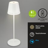 BRILO LED punjiva dodirna stona lampa KIKI LED/2,6W/5V IP44 2600 mAh bela | Eponuda.com