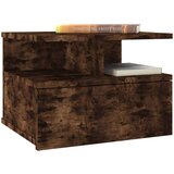 Viseći Lebdeča nočna omarica dimljeni hrast 40x31x27 cm inženirski les, (20733218) | Shoptok.si