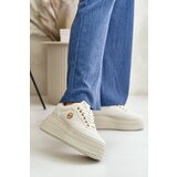 Kesi Sneakers Women's sports shoes insulated on a solid sole beige Ardiela | Shoptok.si