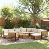 vidaXL 12-dijelni set vrtnih sofa od masivnog drva bagrema s jastucima Cijene