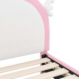  Otroški posteljni okvir z vznožjem Roza 80 x 200 cm PU, (5000104803) | Shoptok.si