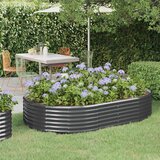  Povišena vrtna gredica od pocinčanog čelika 214x140x36 cm antracit | shoptok.hr
