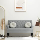 vidaXL Klop z naslonom svetlo siva 120x62x75,5 cm blago Cene