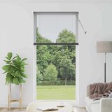 vidaXL Okenska roleta z zavesami Drugo Temno siva 80 x 130 cm Aluminij | Shoptok.si