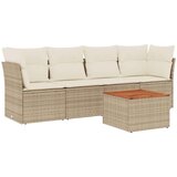 vidaXL 5-dijelni vrtni set sofa s jastucima bež od poliratana | shoptok.hr