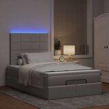 vidaXL otomanski okvir kreveta s madraca smeđesivi 120x190 cm tkanine | shoptok.hr