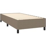  Krevet box spring s madracem LED smeđesivi 100x200 cm tkanina | shoptok.hr
