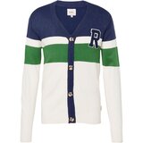 Redefined Rebel Pletena jopa ecru / nočno modra / zelena | Shoptok.si