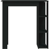 vidaXL Barski stol s policom crni 102 x 50 x 103,5 cm od iverice | shoptok.hr