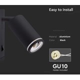  Zidno spot svetlo sa prekidačem 1xGU10/35W/230V crno | Eponuda.com