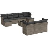  11-dijelni set vrtnih sofa od poliratana s jastucima sivi | shoptok.hr