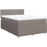 vidaXL Box spring postelja z vzmetnico taupe 140x200 cm blago, (21305992) | Shoptok.si