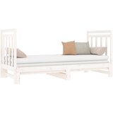  Dnevni ležaj na izvlačenje bijeli 2x(90x190)cm masivna borovina | Eponuda.com