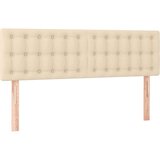  Box spring postelja z vzmetnico LED krem 140x200 cm blago, (20899666) | Shoptok.si