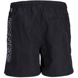 Jack & Jones Kratke kopalne hlače 'FIJI SWIM' črna / bela | Shoptok.si