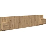  Uzglavlje s ormarićem 3 pcs Umjetnički hrast Konstruirano drvo | shoptok.hr