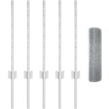 vidaXL Set vrtnih ograj Set 2 Pocinkano jeklo 10 x 0.5 m Trpežno | Shoptok.si