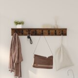 vidaXL Vješalica za kapute na zidu Dimljeni hrast 80 x 10.5 x 10.5 cm | shoptok.hr