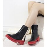 Gemre Black ankle boots with Albina stripe Cene