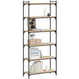  Regal za knjige sa 6 razina boja hrasta 80 x 30 x 188 cm drveni | Eponuda.ba